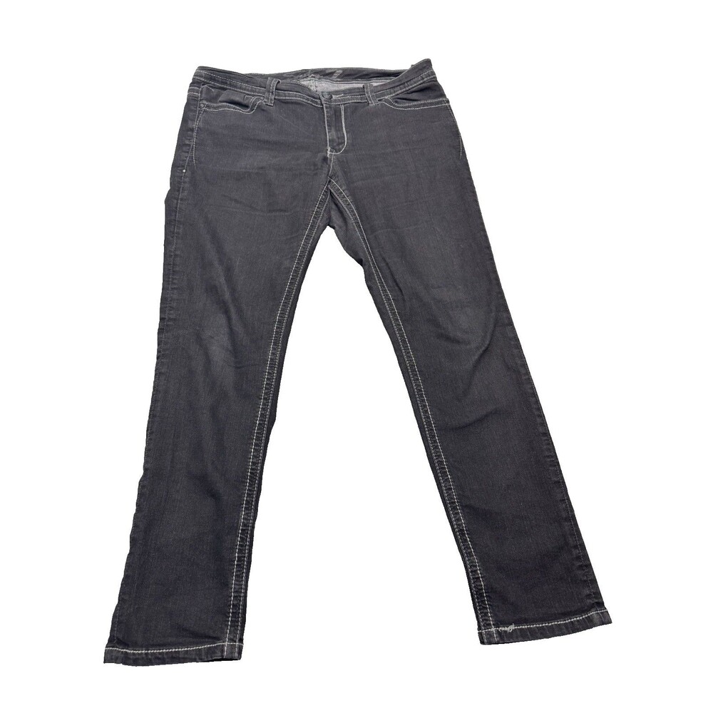 7 For All Mankind Charcoal Bootcut Jeans Women’s 14 Contrast Stitch